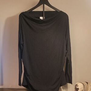 J. Jill Black Long Sleeve Top